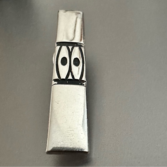 Cuff links and tie clip in silver Native American design. 3 piece vintage set - Picture 6 of 15